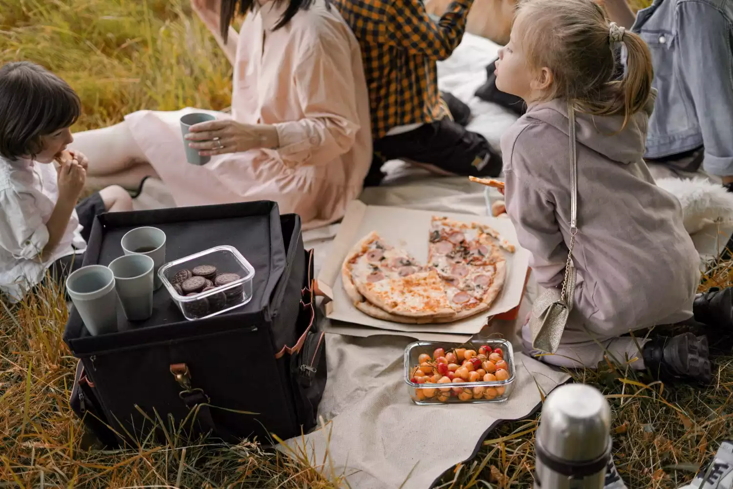 picnic blanket with bag